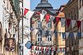 Die Bamberger Altstadt ist für die 73. Ausgabe der Sandkerwa geschmückt.
