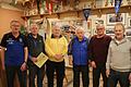 Vorsitzender Peter Fenn gratuliert Franz Diez, Gottfried Schneid, Elmar Schmidt, Herbert Sachs und Reinhold Moritz (von links).       -  Vorsitzender Peter Fenn gratuliert Franz Diez, Gottfried Schneid, Elmar Schmidt, Herbert Sachs und Reinhold Moritz (von links).