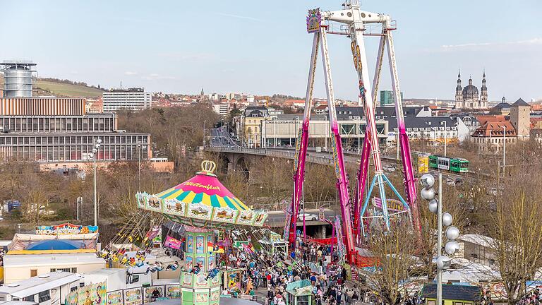 Ab 18. März geht's wieder rund beim Frühjahrsvolksfest auf der Talavera in Würzburg (Archivbild von 2022).