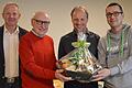 In besonderer Weise würdigte Vorsitzender Jürgen Maul (von links) das Engagement von Albrecht Scheuplein, Jens Will und Heiko Menzel im TSV Brendlorenzen.