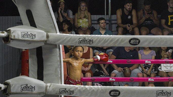 Auch Sechsjährige steigen beim Thaiboxen schon in den Ring.