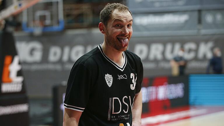 Baskets-Kapitän Felix Hoffmann nach dem 82:78 gegen Bamberg.