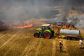 Im Dürresommer 2022 hatten die Feuerwehren in Main-Spessart mit Feldbränden alle Hände voll zu tun. Das Bild entstand bei einem Brand zwischen Ansbach und Roden im Juli.