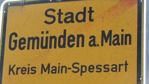 Ortsschild Gemünden