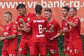 Einigen Grund zu jubeln hatten die Spieler des TSV Aubstadt beim 9:1 gegen den SV Schalding-Heining im letzten Spiel der Regionalliga-Saison.