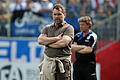 Fussball, 2. Bundesliga, FC Würzburger Kickers - DSC Arminia Bielefeld       -  v.li.: Trainer Bernd Hollerbach (FC Würzburger Kickers), Trainer Jeff Saibene (Arminia Bielefeld), Fussball, 2. Bundesliga, FC Würzburger Kickers - DSC Arminia Bielefeld, [Foto: foto2press.de, Schwarzwaldstraße 19, 69124 Heidelberg - Tel +49 (0)6221 718837 - info@foto2press.de - www.foto2press.de - Veröffentlichung nur mit Urheberangabe gegen Honorar gestattet und Belegexemplar erbeten *** Lieferung erfolgt ausschließlich unter Anerkennung der AGB, einzusehen unter http://www.foto2press.de/agb *** Foto nur für redaktionelle Verwendung - no model release!]