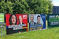 Der Wahlkampf zur Europawahl 2024 verlief im Landkreis Main-Spessart eher ruhig – Plakatwände wie hier am Nordring in Marktheidenfeld erinnerten an die Wahl.&nbsp;