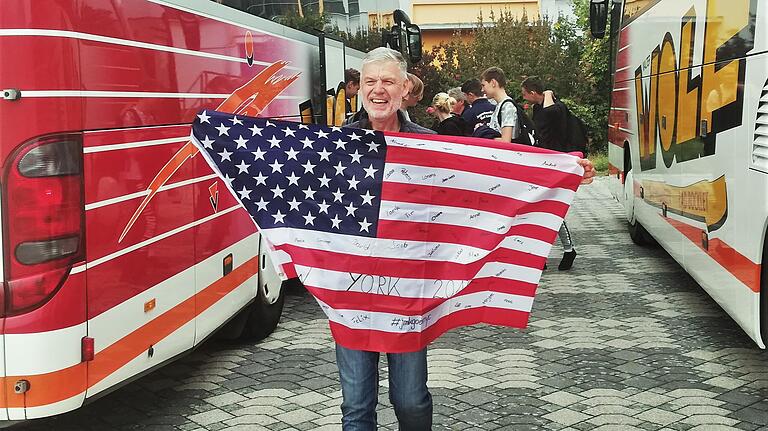 September 2019: Bernd Hammer und sein Jugendmusikkorps kehrten mit zahlreichen, bunten Eindrücken von der Steuben-Parade in New York zurück in die Heimat.