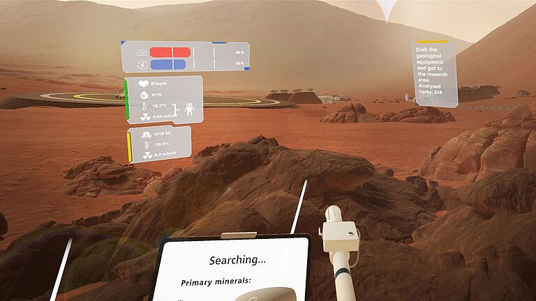 Die Virtuelle Untersuchung geologischer Formationen auf dem Mars.