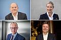 Bundestagswahl 2025 - Kandidaten       -  Treten gegeneinander im TV an: Scholz, Merz, Weidel und Habeck.