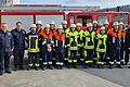 Das Gruppenbild zeigt von links KBI Thomas Neeb, KBM Bernhard Finger, Bernd Reder, stellv. Kdt. Rainer Wirth, Matthias Opfermann. Matthias Dösch, Tina Bäuerlein, Andreas Jäger, Katharina Wirth, Marco Stretz, Jonathan Jäger, Julian Ditzel, Annabell Schwab, Mario Stahl, Alexander Bößner, Lukas Gernert, KBM Dominik Mroz, Georg Pfrang.