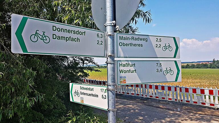 Die 'Route Süd' des Mainradwegs bietet viele Anschlüsse an umliegende Strecken.