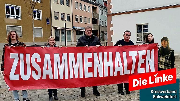 Sie führen die Schweinfurter Linken an (von links): Andreas Litvinov, Claudia Ockl, Klaus Schröder, Wolfgang Gutgesell, Agnes Conrad und Klara Rottenberger