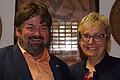 Das Gespräch mit der Bevölkerung suchten die Direktkandidaten der Freien Wähler. Gerald Pittner (Landtag) und Birgit Bayer (Bezirkstag) im Schützenhaus in Untersteinbach.