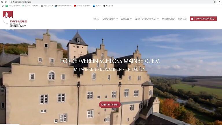 Großes Interesse fand die digitale Führung auf Schloss Mainberg, zu der am Tag des offenen Denkmals der Förderverein Schloss Mainberg eingeladen hatte. Rund 150 Besucher besuchten die Homepage und ließen sich bei einem virtuellen Rundgang durch die Innenräume und den Schlosspark führen.