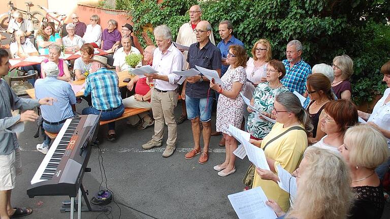 Beim neuen Chor der Disharmonie wird nicht nur gesungen, auf viele andere Weise aber laut gegeben. So wie das bei Druckerfest der Fall war. Links der junge Chorleiter Theodor Spannagel.