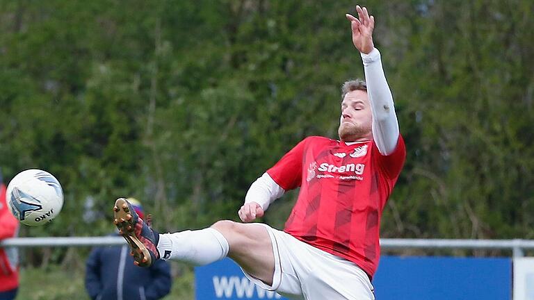 Dustin Höppner vom SV Maidbronn, hier in der Partie gegen den ETSV Würzburg, sorgte mit seinen beiden Treffern gegen den SV Heidingsfeld für die Überraschung des Spieltags.
