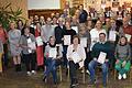 Diese Frauen und Männer wurden für 20, 25,30 und 40 Jahre Mitgliedschaft im Hainerter Sportverein geehrt.