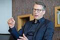 Bayerns Wissenschaftsminister Markus Blume, hier beim Redaktionsgespräch, ist auch Aufsichtsratsvorsitzender der bayerischen Uniklinika.