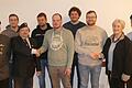 Die geehrten, gewählten und die neuen Mitglieder der SK Reupelsdorf (von links): bisheriger Vorsitzender und neuer Vize Manfred Marx, Sebastian Meier, BSB-Kreisvorsitzender Gerd Radimirsky, Daniel Czeschka, Florian Kreis, Martin Bader, Johannes Czeschka, Vorsitzende Hannelore Flurschütz und Kassier Lothar Stöcklein.