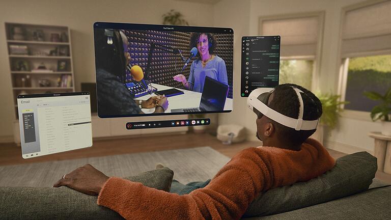 Meta Quest 3S       -  Virtuelle Realität kann die Quest 3S, aber auch virtuelle Inhalte in den gefilmten Raum einblenden ist mit der verbauten Hardware kein Problem.