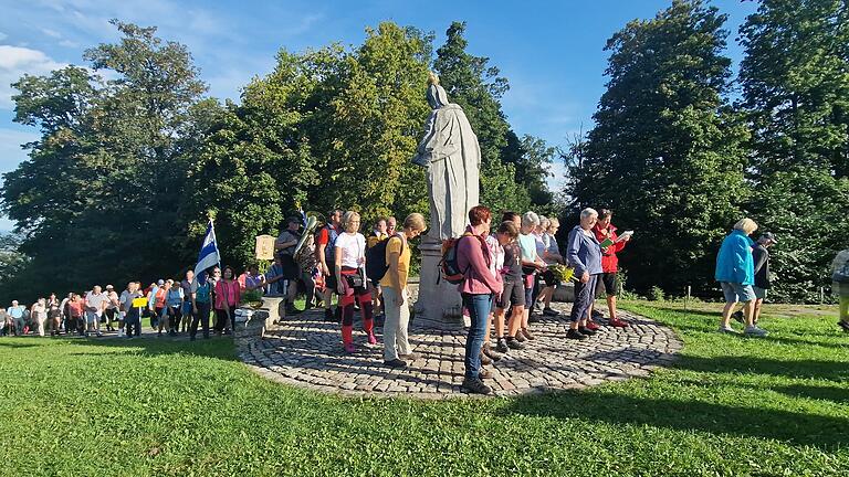 Ankunft der Wallfahrer aus Burkardroth       -  Ankunft der Wallfahrer aus Burkardroth