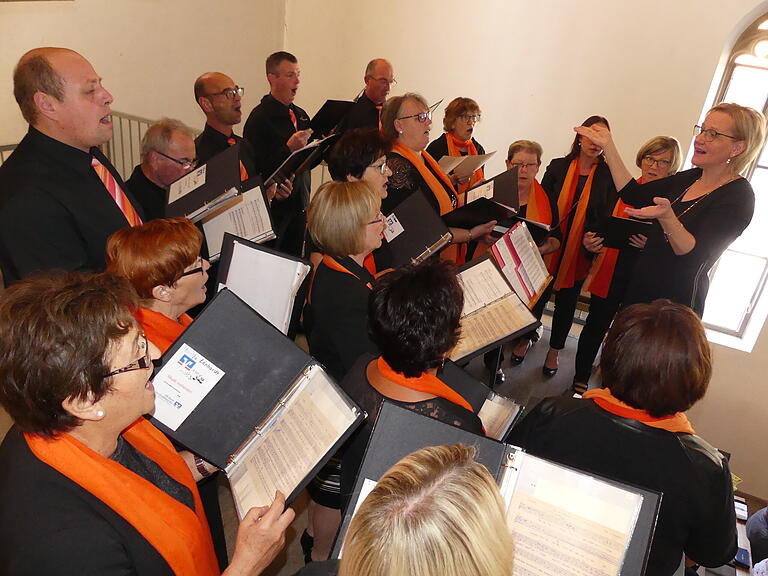 Der Kirchenchor Weisbach unter der Leitung von Claudia Hartmann umrahmte zusammen mit den Weisbacher Musikanten und Organist Steffen Räder den Festgottesdienst zum 50. Weihejubiläum der Pfarrkirche Petri Stuhlfeier und St. Bartholomäus Weisbach.