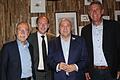 Ein Foto mit Seltenheitswert (von links): Alt-OB Bernd Moser, OB Stefan Güntner, Bürgermeister Marek Dlugozima und OB a.D. Siegfried Müller trafen erstmals beim Besuch aus der Partnerstadt Trebnitz zusammen.