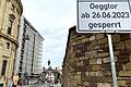 Das Oeggtor an der Residenz ist ab dem 26. Juni bis Ende des Jahres 2023 gesperrt.