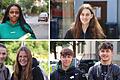 Umfrage zum Thema Führerschein (von oben links nach unten rechts): Kellian Rerrie, Lisa Böhm, Botond Csarni und Leonie Rügamer sowie Fabio Pellicciotti und Raphael Konrad.