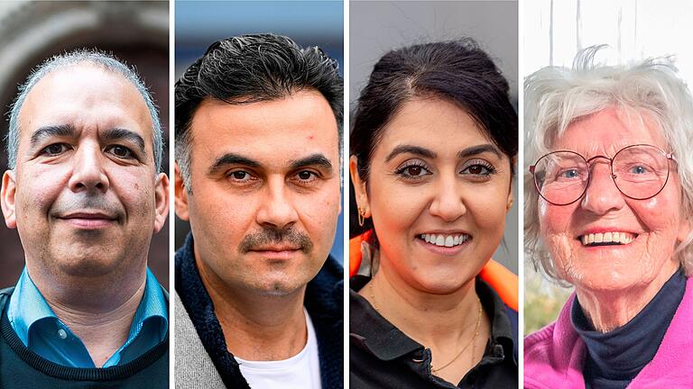 Sie haben eine Migrationsgeschichte und sind besorgt wegen der Vertreibungspläne von Rechtsextremen: (von links): Arman Behdjati-Lindner, Cem Acikgöz, Khaula Herbert-Allouch und Maruška Šircelj