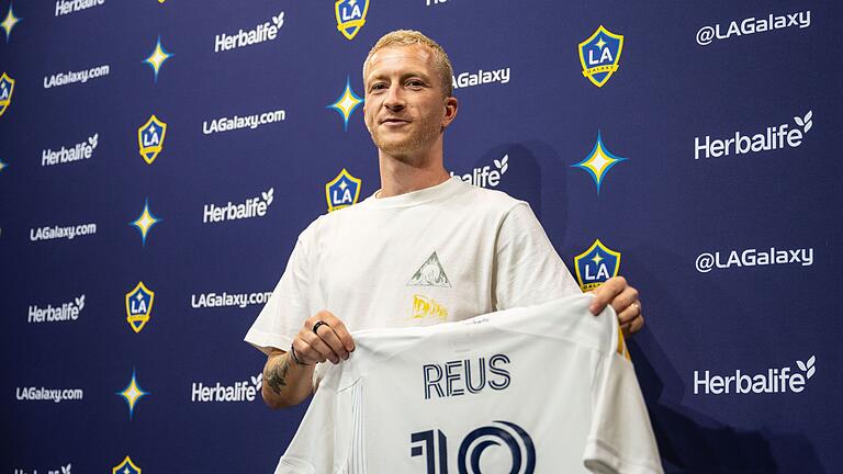 Vorstellung Marco Reus bei neuem Team Los Angeles Galaxy       -  Marco Reus könnte schon am Samstag gegen Atlanta United sein Debüt für Los Angeles Galaxy geben.