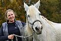 Alexandra Krämer wird mit ihrem Connemara-Pony Mandy während der Martinsfeier am Abend des 11. November auf dem Gerolzhöfer Marktplatz als Heiliger Martin auftreten.