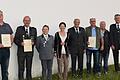 Langjährige Mitglieder wurden bei der Jahreshauptversammlung der Königlich privilegierten Schützengesellschaft Bad Neustadt geehrt. Im Bild (von links) Herbert Brust, Bernd Fischer, die neue Sportleiterin Simone Sillmann, Gudrun Münzner, Raphale Nöth, Dieter Denner, Dieter Reichert und Schützenmeister Markus Harasim.&nbsp;