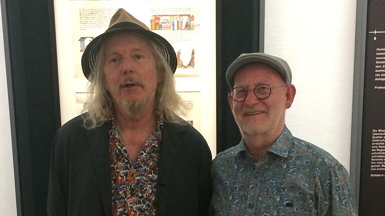 Treffen in der Ausstellung in Wien: Wolfgang Beltracchi (links) und der Karlstadter Gosbert Stark.
