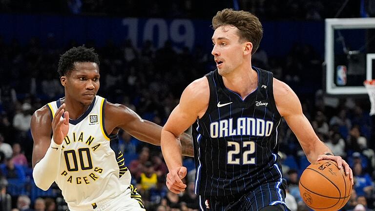 Orlando Magic - Indiana Pacers       -  Spielt in der NBA auf starkem Niveau: Weltmeister Franz Wagner (rechts).