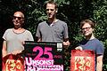 Doch dank dieser drei Männer und vieler Helfer geht es seit nun 25 Jahren immer im Juli dort rund (von links): Michael Kralik, Martin Maier und Julian Eichler.