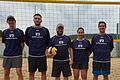 Die Siegermannschaft beim Beachvolleyball, die Polizeiinspektion Karlstadt (von links): Thomas Habel, Philip Kempf, Christian Blum, Tessa Krökel und Julian Bentele.