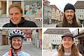 Vier Bürger aus Rhön-Grabfeld und ihre Meinung zur Mehrwertsteuererhöhung in der Gastronomie (von oben links nach unten rechts): Marlena Breuer, Tobias Seith, Sonja Müller und Fabio Schmitt.