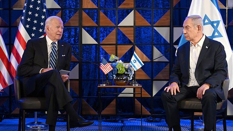 US-Präsident Biden und Israels Ministerpräsident Netanjahu       -  Netanjahu trifft Biden (Archivbild)