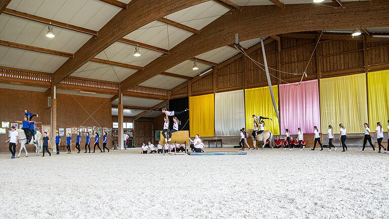 Voltigieren, Tanz, Turnen, Akrobatik und Schauspiel zeigten die Voltis des Egbert-Gymnasiums zum Auftakt der EGM-Kulturwoche. Voltigieren, Tanz, Turnen, Akrobatik und Schauspiel zeigten die Voltis des Egbert-Gymnasiums zum Auftakt der EGM-Kulturwoche.