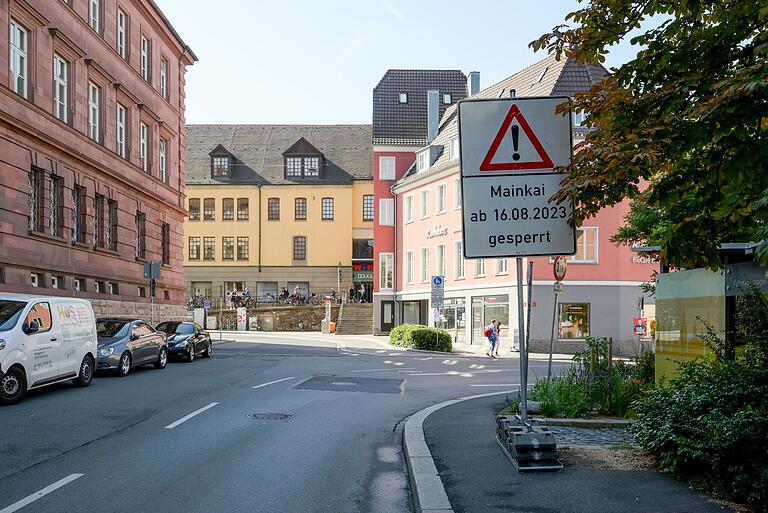 Der Mainkai ist ab diesem Donnerstag, 16. August, gesperrt.