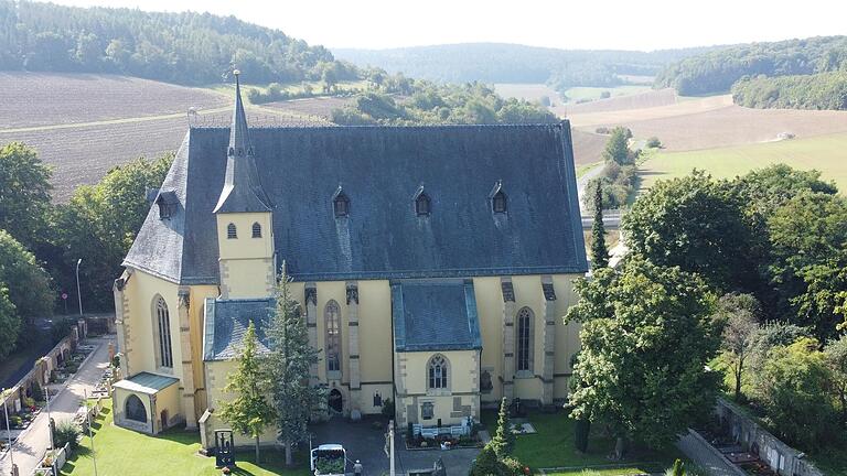 Die Wallfahrtskirche Maria Sondheim, Namensgeberin der aus zwölf Gemeinden bestehenden Pfarreiengemeinschaft rund um Arnstein (Lkr. Main-Spessart).