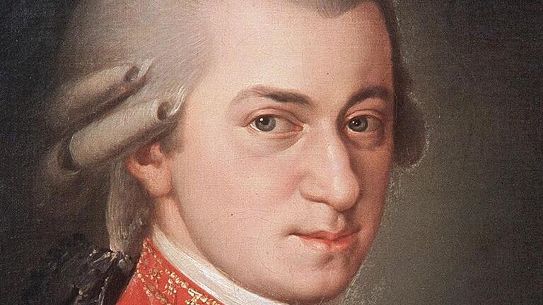 Wolfgang Amadeus Mozart       -  Porträt in Öl, 1819.