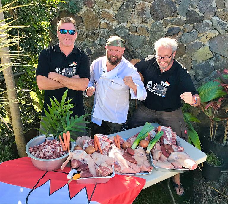 Team Deutschland während der Vorbereitungen: Richard E. Nagi, Ansgar Zänglein und Rüdiger Wolf. Team Deutschland während der Vorbereitungen: Richard E. Nagi, Ansgar Zänglein und Rüdiger Wolf.