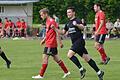 Am vorletzten Spieltag der vergangenen Landesliga-Saison jubelte die DJK Schwebenried/Schwemmelsbach (Mitte Marcel Kühlinger) über einen 3:0-Sieg im Heimspiel gegen die FT Schweinfurt. Am ersten Spieltag der Saison 2023/24 treffen beide Teams erneut aufeinander.