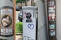 Rechtsextreme Graffiti und Aufkleber in Würzburg.