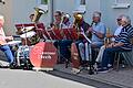 Mit viel Musik, wie hier 'Rentnerblech', wurde beim Besuch der Kommission zum Landesentscheid 'Unser Dorf hat Zukunft' gepunktet.