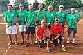 DJK-Männer steigen auf       -  (swt)   Die Tennis-Männer 60 der DJK Schweinfurt sind ungeschlagener Meister der Bezirksklasse 2. Darüber jubelten (hinten von links) Bernd Eschenbach, Achim Link, Dieter Scheidler, Helmut Ragenas, Hermann Wörner, Michael Seume, Gerd Oswald und (vorne) Rainer Zink und Bernd Katzenberger.