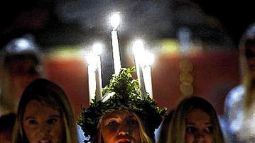 Lichter: Am 13. Dezember feiern die Schweden das Luciafest.